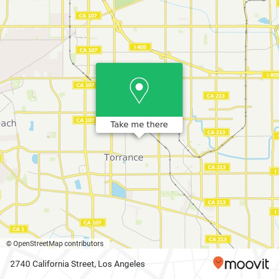 2740 California Street map