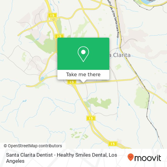 Mapa de Santa Clarita Dentist - Healthy Smiles Dental