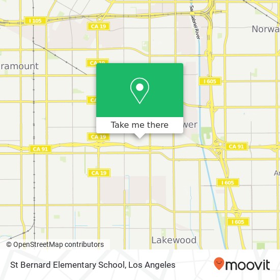 St Bernard Elementary School map