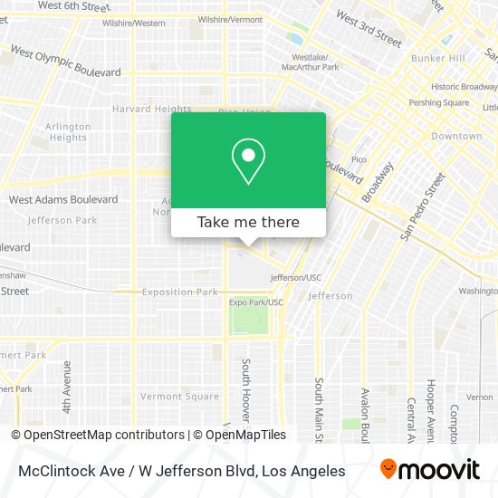 Mapa de McClintock Ave / W Jefferson Blvd