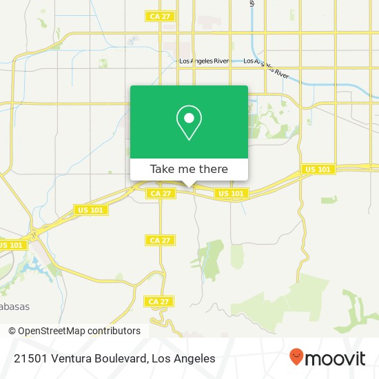 21501 Ventura Boulevard map