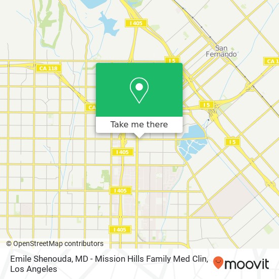 Mapa de Emile Shenouda, MD - Mission Hills Family Med Clin