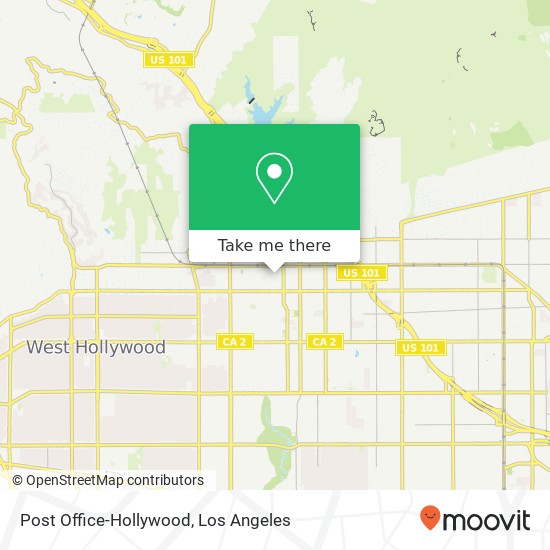 Mapa de Post Office-Hollywood