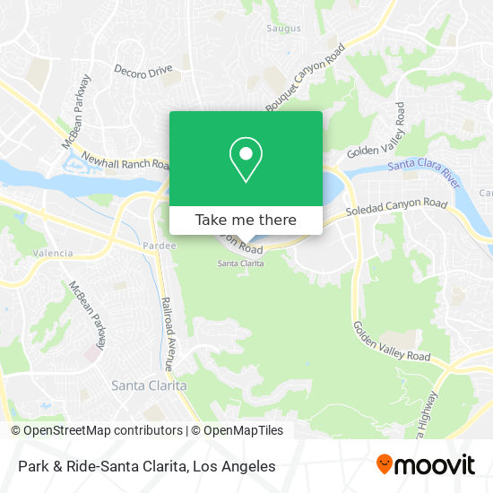Mapa de Park & Ride-Santa Clarita
