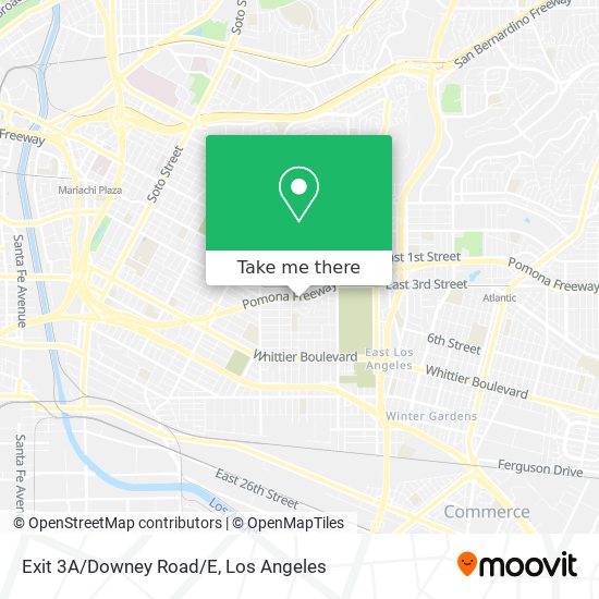 Exit 3A/Downey Road/E map