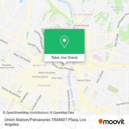 Union Station / Patsaouras TRANSIT Plaza map
