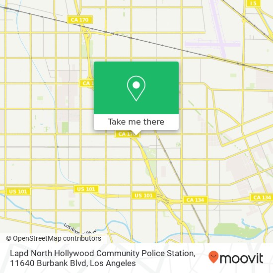 Mapa de Lapd North Hollywood Community Police Station, 11640 Burbank Blvd