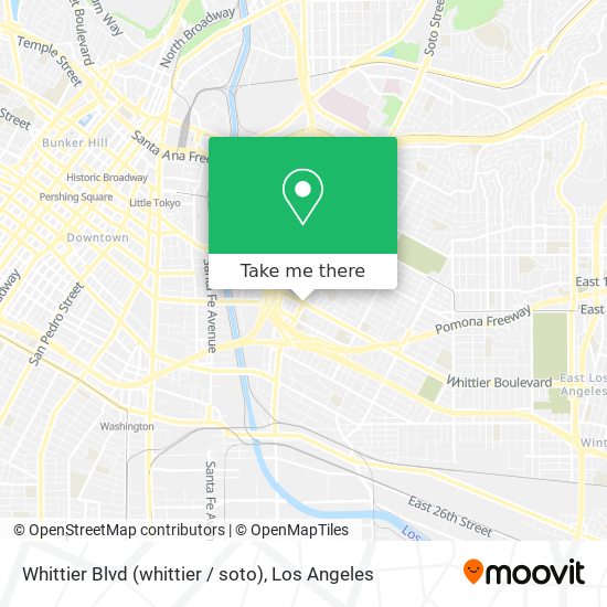 Mapa de Whittier Blvd (whittier / soto)