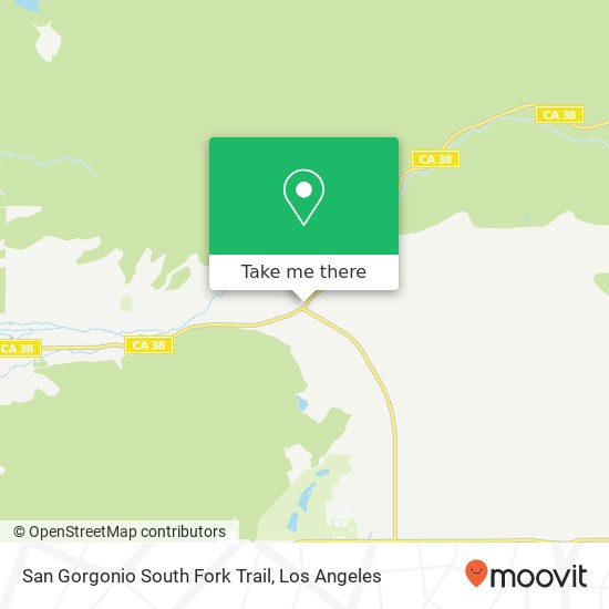 Mapa de San Gorgonio South Fork Trail, 34701 Mill Creek Rd