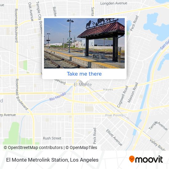 El Monte Metrolink Station map