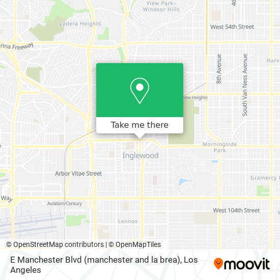 E Manchester Blvd (manchester and la brea) map