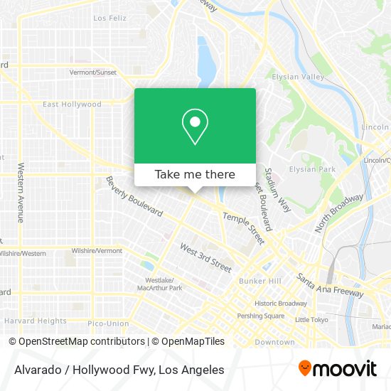 Mapa de Alvarado / Hollywood Fwy