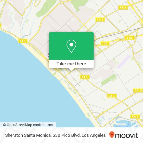 Sheraton Santa Monica, 530 Pico Blvd map