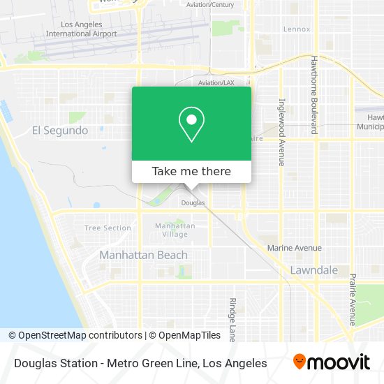 Douglas Station - Metro Green Line map