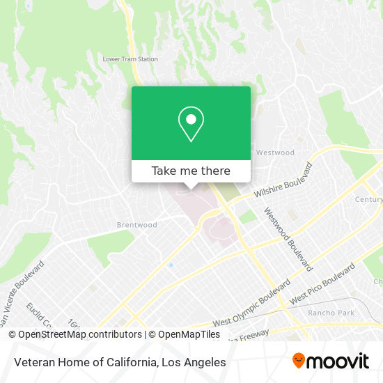 Veteran Home of California map