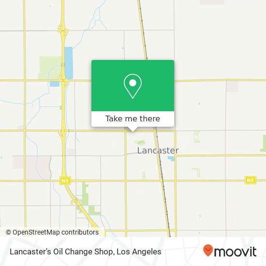 Mapa de Lancaster's Oil Change Shop, 45181 Fern Ave