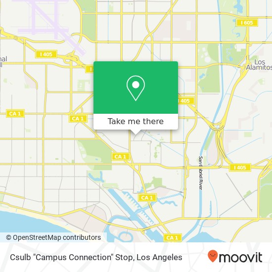 Csulb "Campus Connection" Stop map