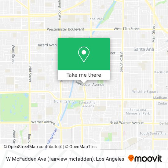 W McFadden Ave (fairview mcfadden) map