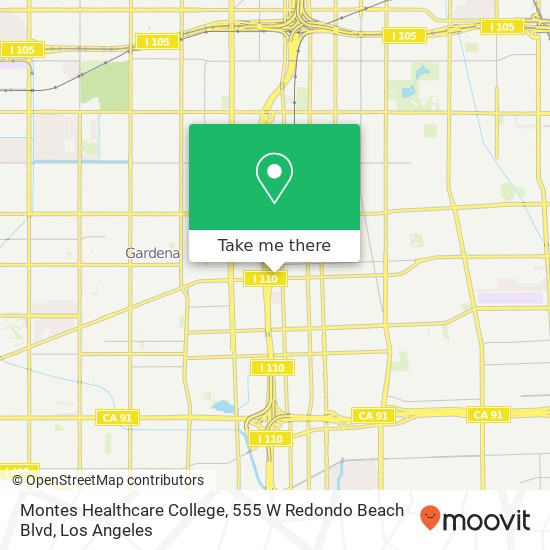 Montes Healthcare College, 555 W Redondo Beach Blvd map