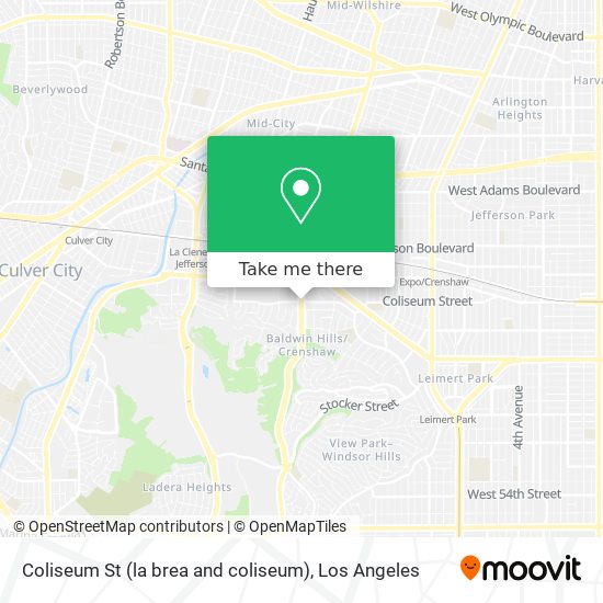 Mapa de Coliseum St (la brea and coliseum)