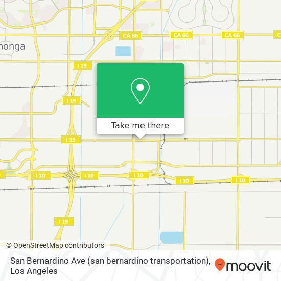 Mapa de San Bernardino Ave (san bernardino transportation), Fontana, CA 92335