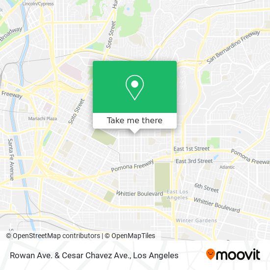 Mapa de Rowan Ave. & Cesar Chavez Ave.