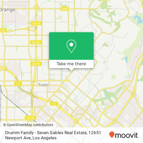 Mapa de Drumm Family - Seven Gables Real Estate, 12651 Newport Ave