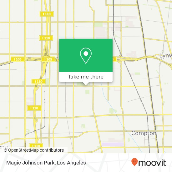 Mapa de Magic Johnson Park, 905 E El Segundo Blvd