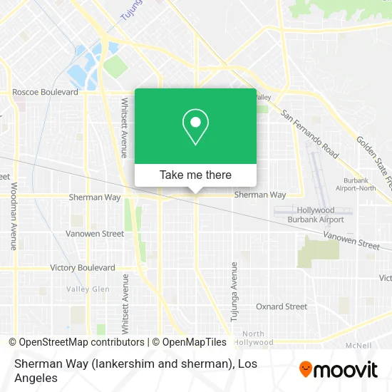 Mapa de Sherman Way (lankershim and sherman)