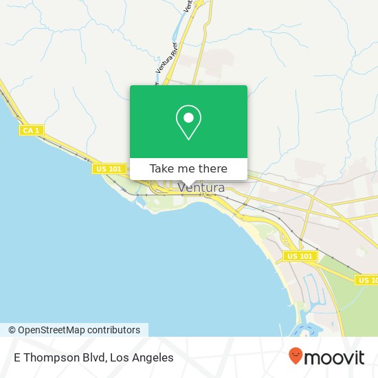 Mapa de E Thompson Blvd, Ventura, CA 93001