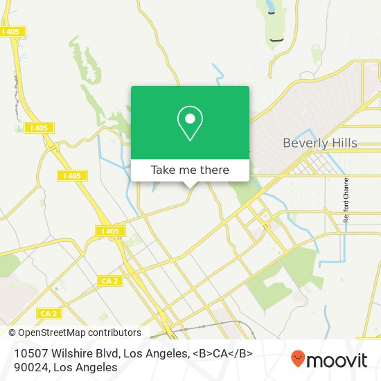 Mapa de 10507 Wilshire Blvd, Los Angeles, <B>CA< / B> 90024