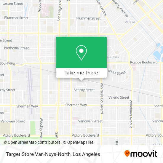 Target Store Van-Nuys-North map