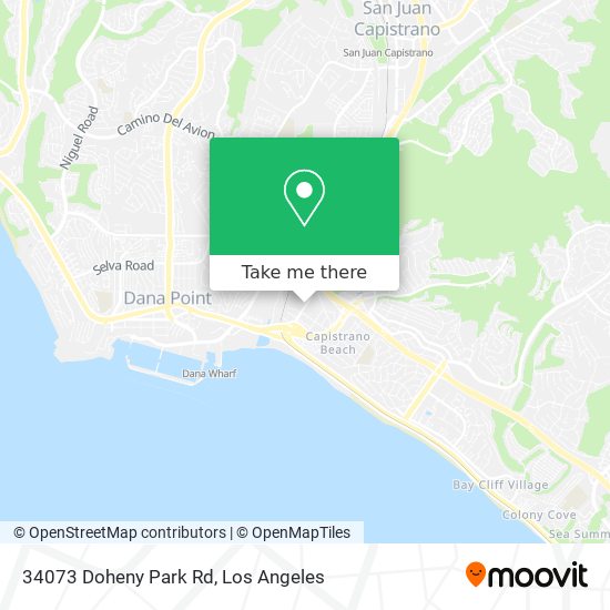 Mapa de 34073 Doheny Park Rd