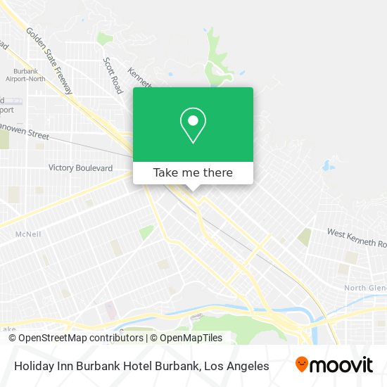 Holiday Inn Burbank Hotel Burbank map