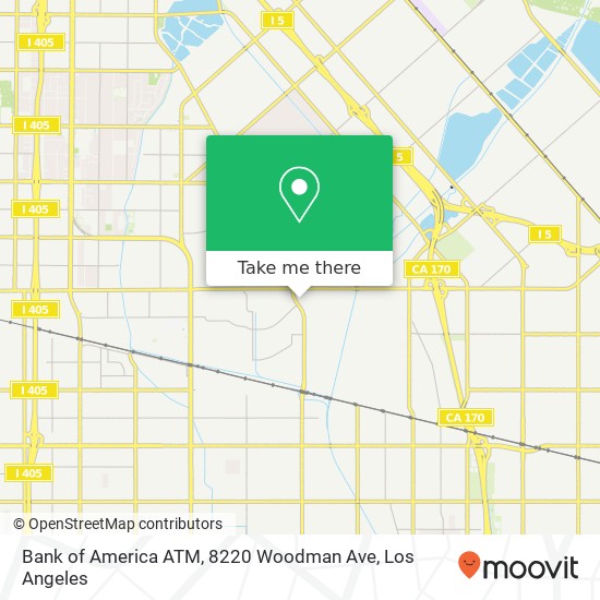 Mapa de Bank of America ATM, 8220 Woodman Ave