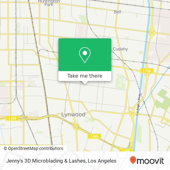 Mapa de Jenny's 3D Microblading & Lashes, 3734 Tweedy Blvd