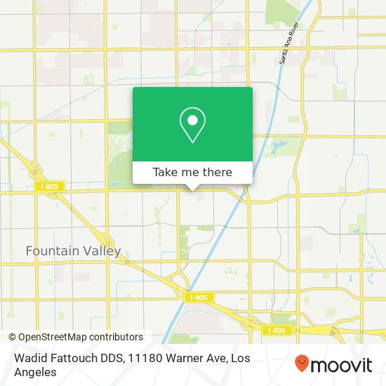 Mapa de Wadid Fattouch DDS, 11180 Warner Ave