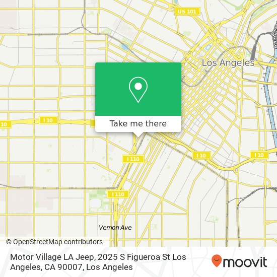 Mapa de Motor Village LA Jeep, 2025 S Figueroa St Los Angeles, CA 90007