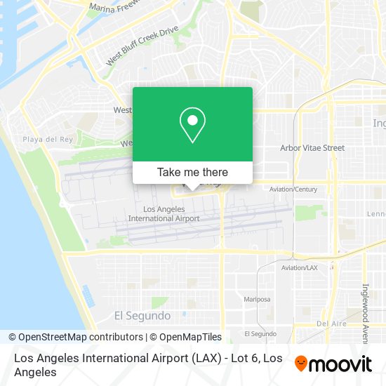 Mapa de Los Angeles International Airport (LAX) - Lot 6