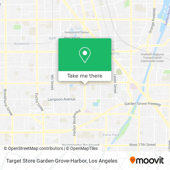 Target Store Garden-Grove-Harbor map