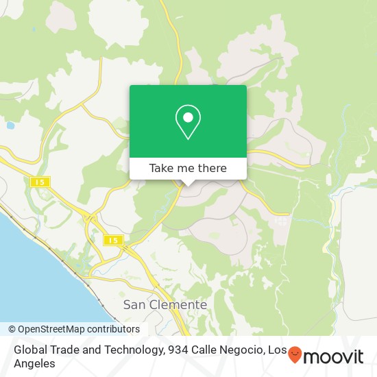 Mapa de Global Trade and Technology, 934 Calle Negocio