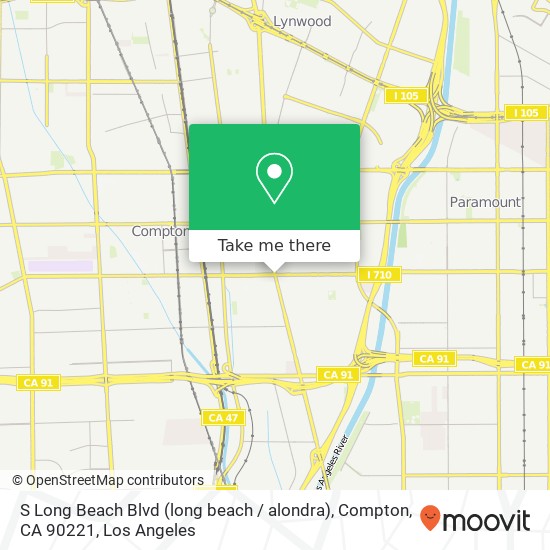 Mapa de S Long Beach Blvd (long beach / alondra), Compton, CA 90221