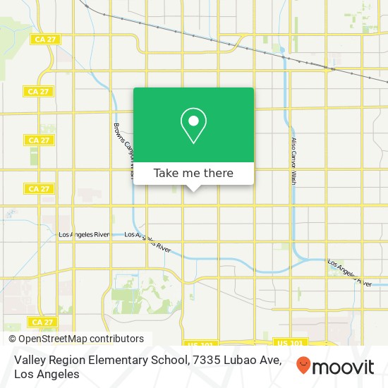 Mapa de Valley Region Elementary School, 7335 Lubao Ave