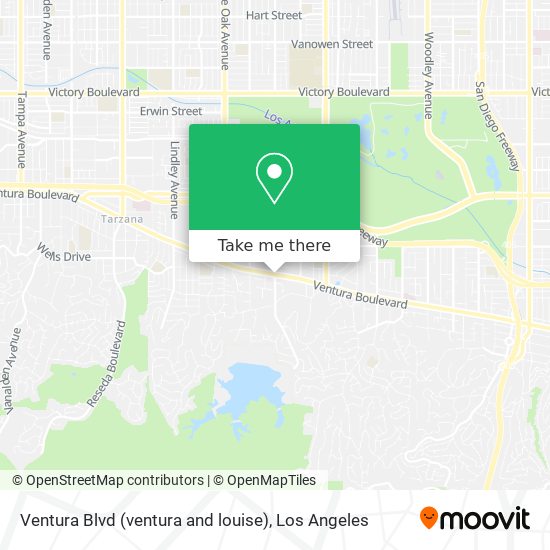 Ventura Blvd (ventura and louise) map