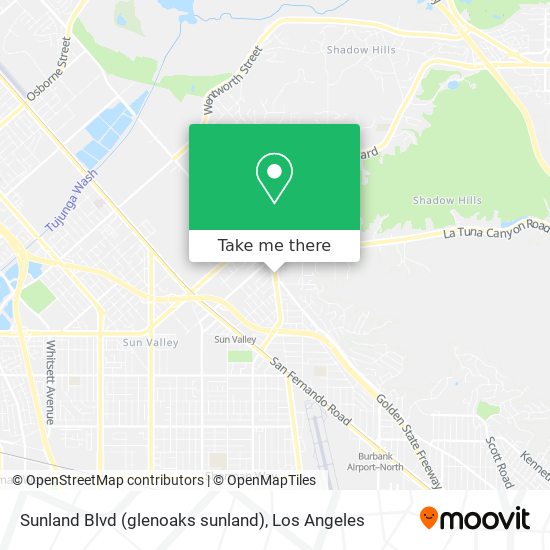 Mapa de Sunland Blvd (glenoaks sunland)