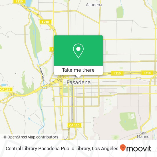 Mapa de Central Library Pasadena Public Library