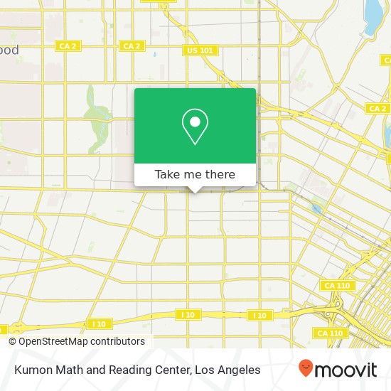 Mapa de Kumon Math and Reading Center, 3700 Wilshire Blvd