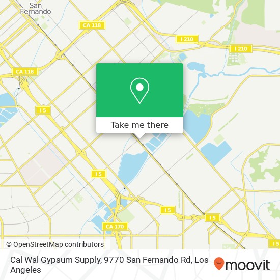 Mapa de Cal Wal Gypsum Supply, 9770 San Fernando Rd