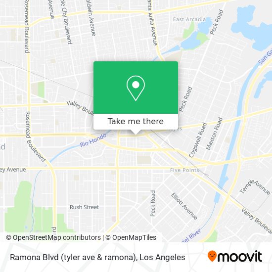 Ramona Blvd (tyler ave & ramona) map