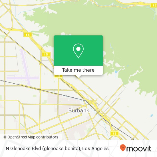 Mapa de N Glenoaks Blvd (glenoaks bonita), Burbank, CA 91504